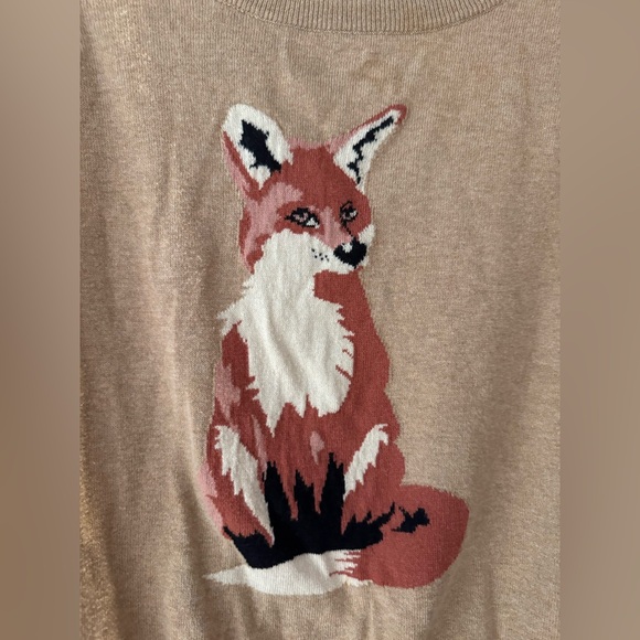 Vintage JCP Cashmere Blend Fox Motif Sweater Medium - Picture 2 of 4